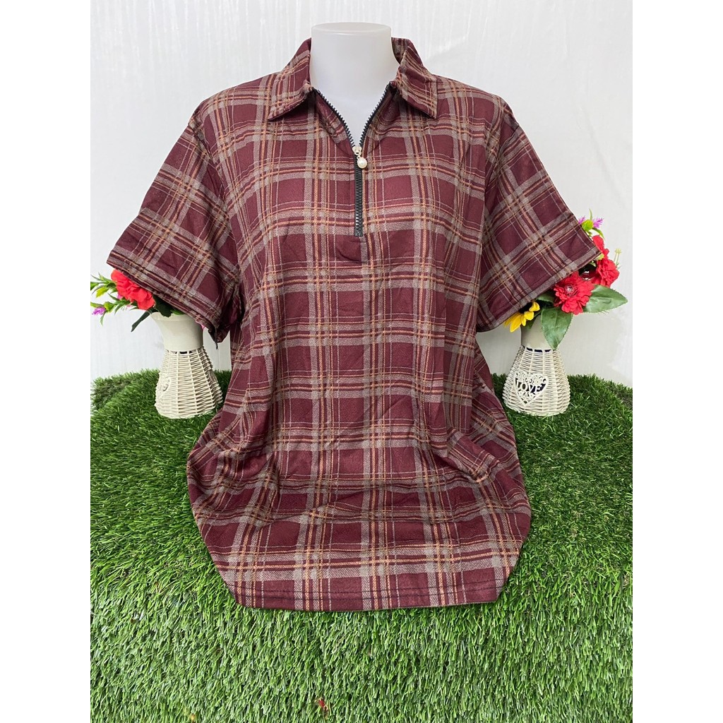 เสื้อยืด oversize เสื้อลายดอก อก48-54นิ้ว เสื้อผ้าสาวอวบ มีซิป รุ่น4059