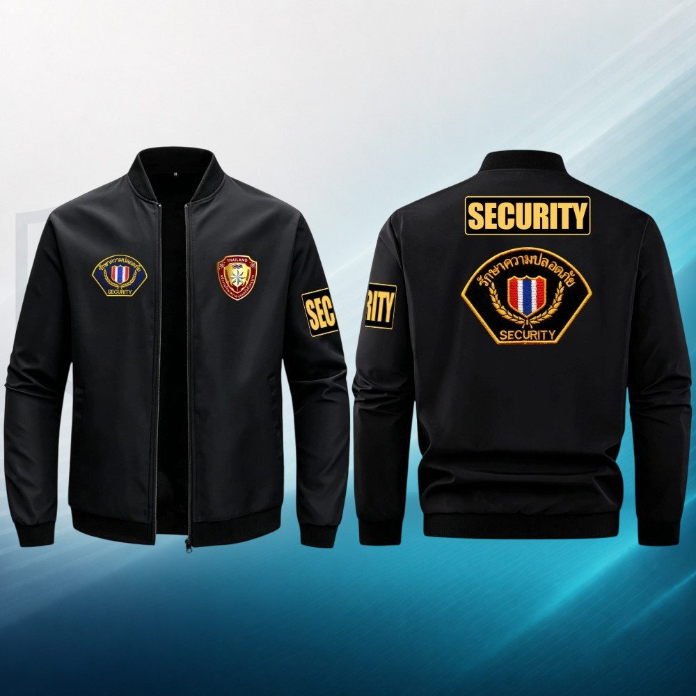 HOT!! เสื้อคลุมแจ็คเก็ต SECURITY สีดำ ลายสกรีนสุดเท่ ทรงคูลๆ ไซส์ใหญ่ M-3XL#17