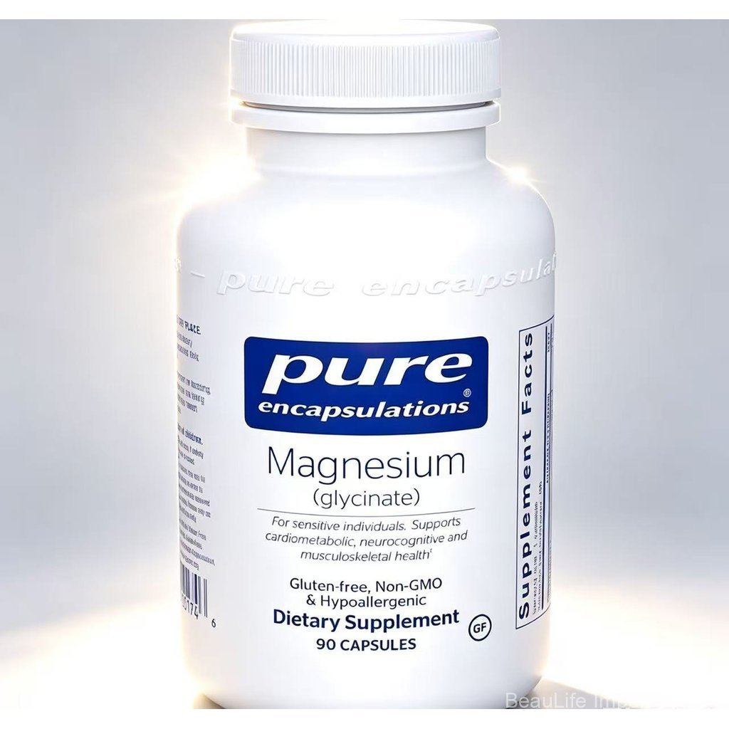 Pure Encapsulations Magnesium Glycinate 90แคปซูล แมกนีเซียมกลัยซิเนต ช่วยผ่อนคลาย กระตุ้นการนอนหลับ สูตรอ่อนโยนต่อลำไส้