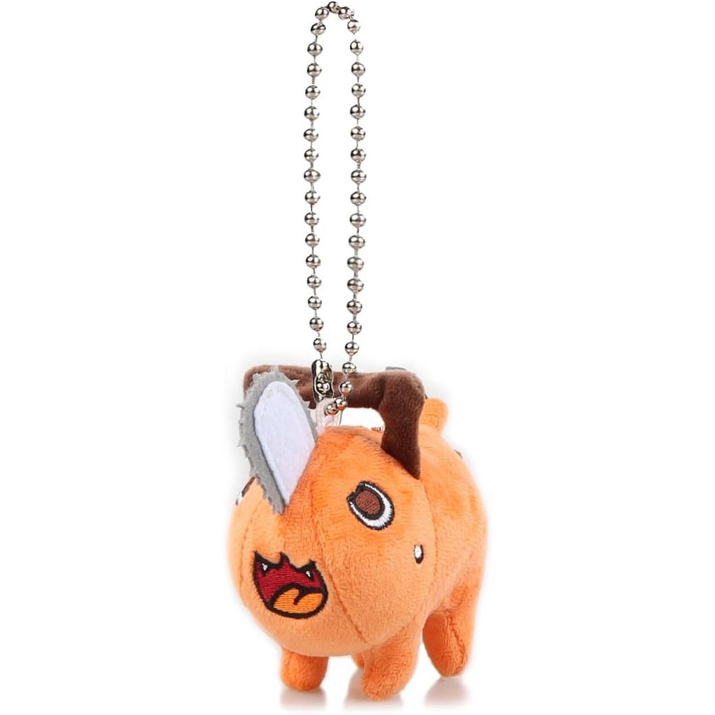 Roffatide อะนิเมะ Plushie Chainsaw Man จี้ตุ๊กตา 3.9 Pochita Fluffy พวงกุญแจสีส้มน่ารักพวงกุญแจยัดไส
