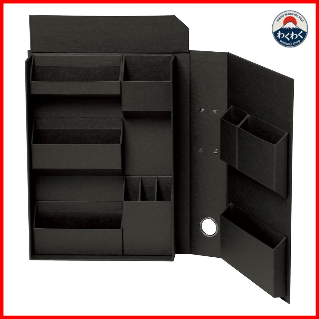 Nakabayashi Lifestyle Tool Accessory Storage Box File A4 Black LST-FA4BK waku waku shop