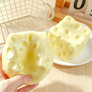🧀ส่งจากไทย🧀 ชีสฟิดเจ็ต Cheese Squishy Fidget เนื้อนุ่มหนึบ ปั้นทรงได้ บีบเล่นเพลิน ของเล่นคลายเครียด มีไซส์ M/L
