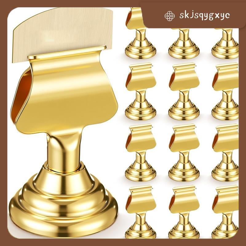 skjsqygxycGold Metal Table Number Holders 1.7 นิ้ว Mini Place Card Stands Gold Table Number Stands