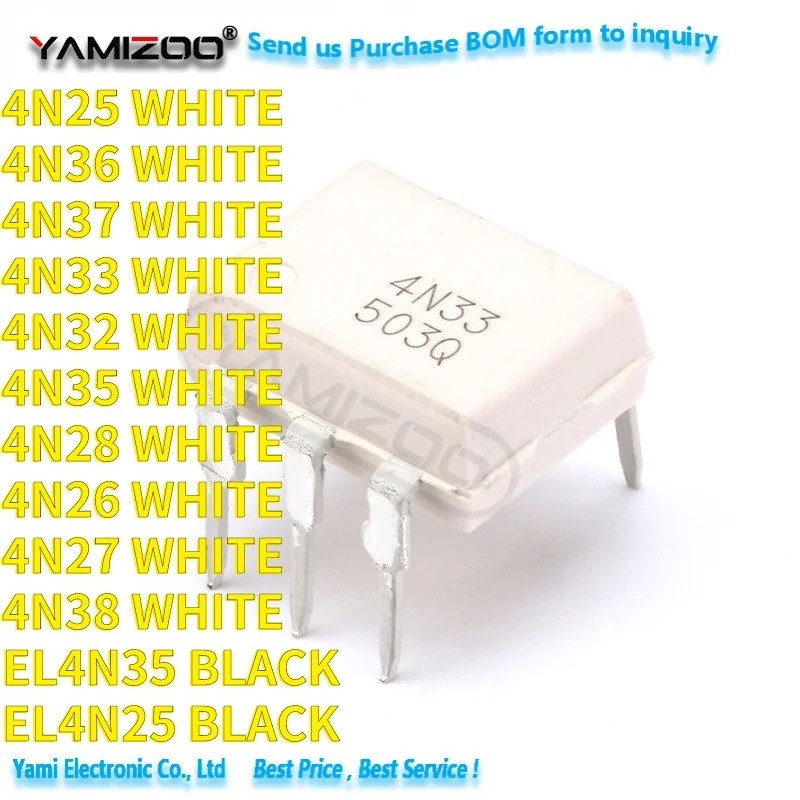 5PCS 4N38 4N37 4N36 4N35 4N33 4N32 4N27 4N28 4N25 4N26 DIP-6 IC EL4N35 ชิปขายส่ง