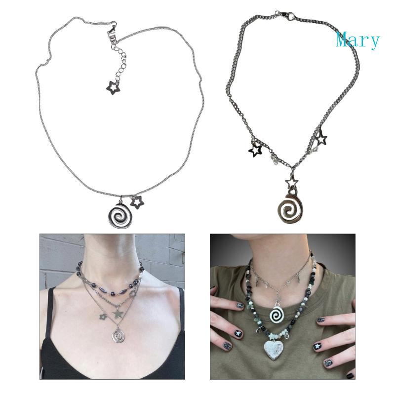 Mary Vortex Star จี้สร้อยคอ Sweet Cool Clavicle CHAIN Choker คอ