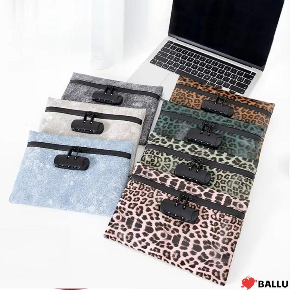 BALLU Combination Lock Money Bag, Zip Closed Transparent Locking Pouch, Portable Waterproof Pouch Fi