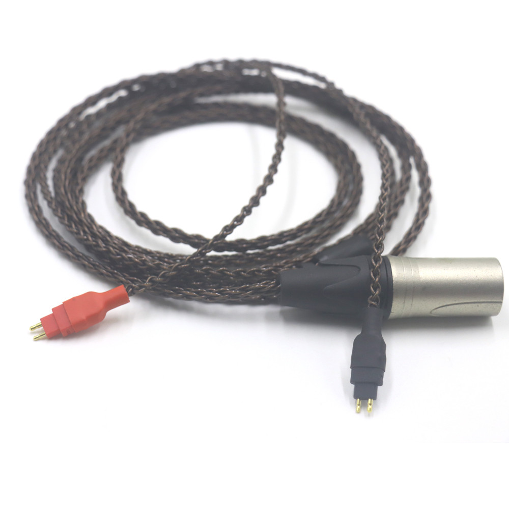 Retro Bronze 8-Strand Braided ทองแดงบริสุทธิ์อัพเกรดสาย, HiFi Soundstage Enhancement สําหรับ Sennhei