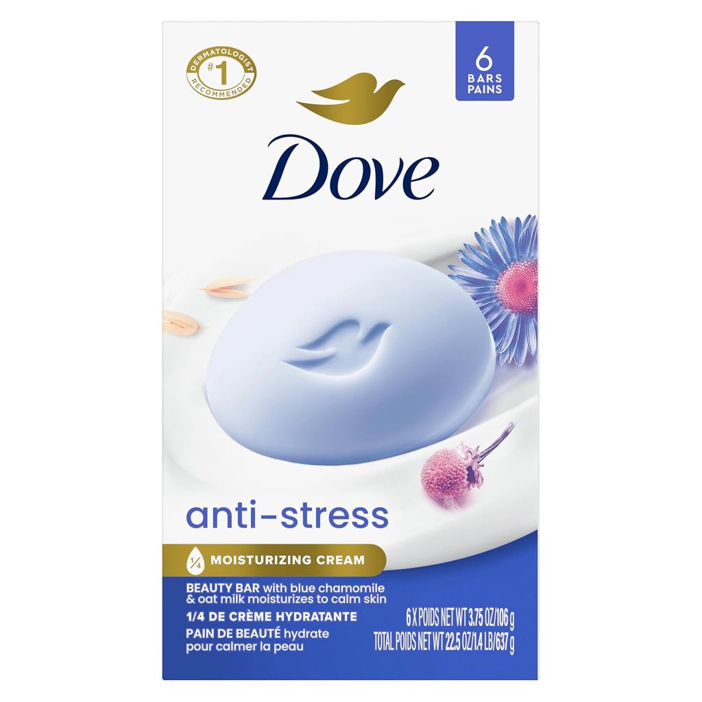 Dove Beauty Bar Gentle Cleanser Anti-Stress Cream Bar ให้ความชุ่มชื้นแก่ Calm Skin Gentle Bar Soap C