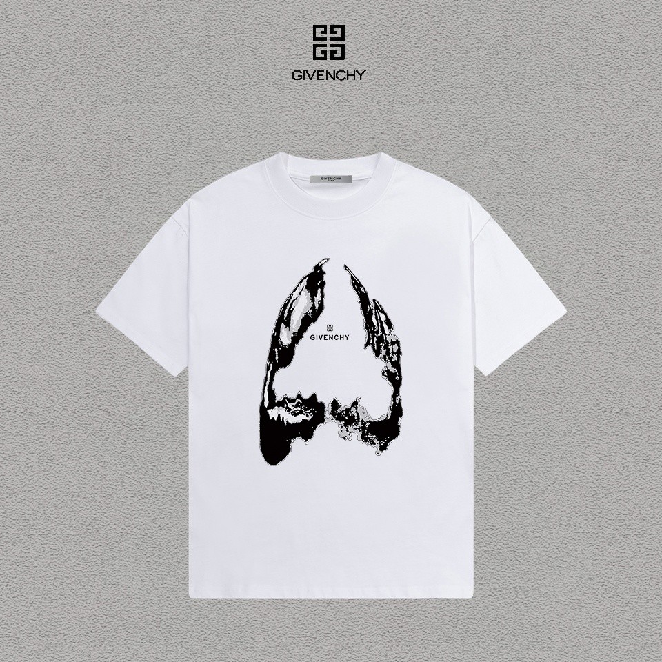 2026Givenchy/Givenchy ผู้ชายผู้หญิงเสื้อยืดพิมพ์เสื้อยืด Casual เสื้อยืดยุโรปอเมริกา YY6Y