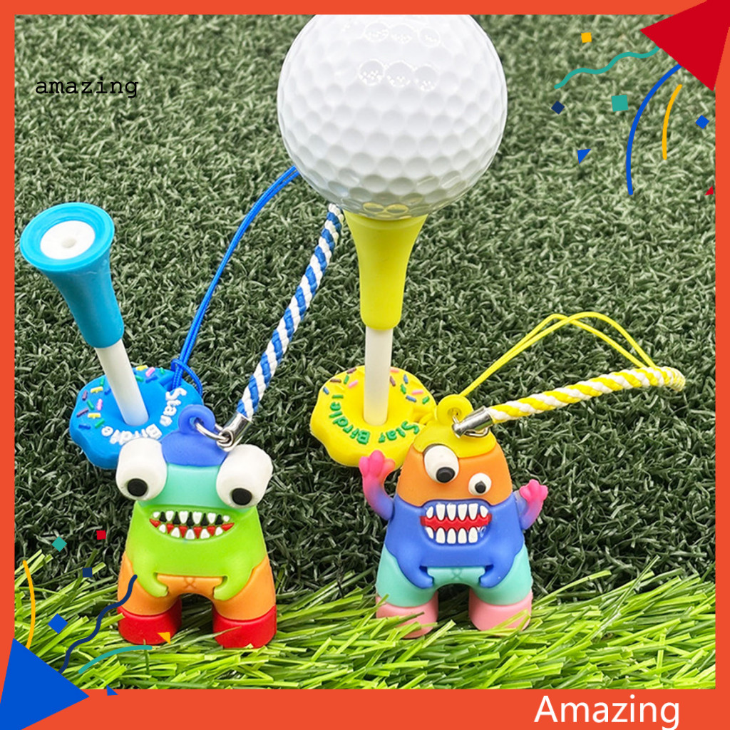 [AM] Tee Dispenser for Golfers Golf Tee Holder Anti-lost Plastic Golf Tee Hanger with Strap – Cartoo