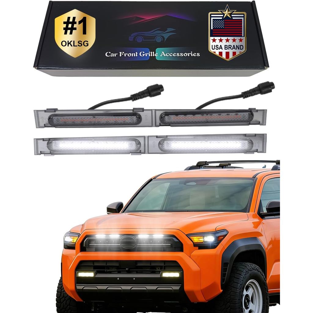 ไฟกระจังหน้า LED สําหรับอุปกรณ์เสริม Toyota 4Runner 2025 2026 SR5 สีขาว | 6th Gen 4Runner Raptor Gri