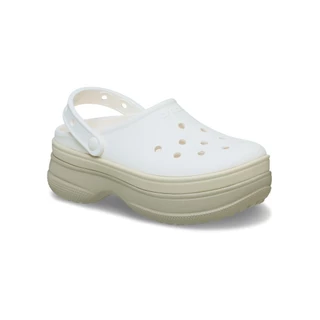 CROCS รองเท้าลำลองผู้ใหญ่ CLASSIC STACKED CLOG รุ่น 211355-0WV - CHALK