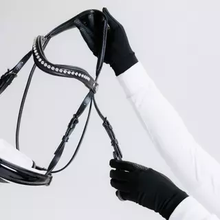 Decathlon Adult Horse Riding Gloves 100 ถุงมือขี่ม้าสำหรับผู้ใหญ่ รุ่น 100 - Black