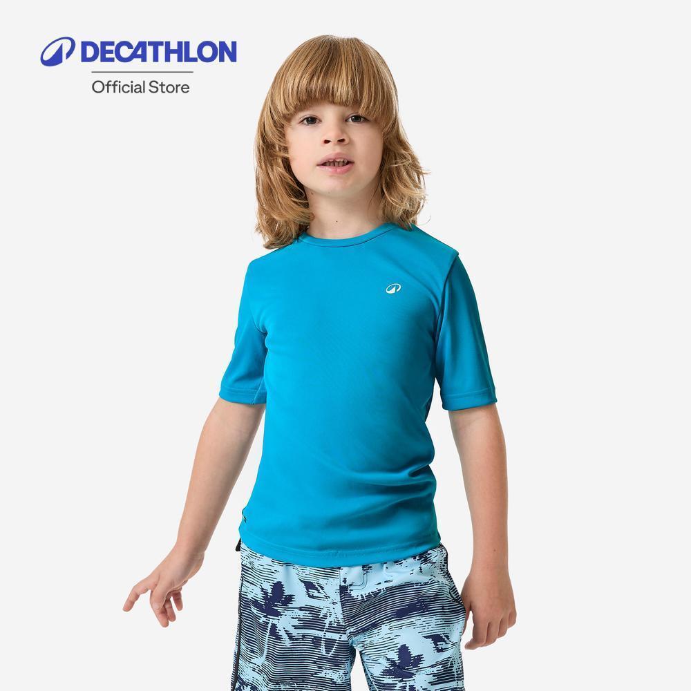 Decathlon Water Anti Uv T-Shirt Short Sleeve Junior เสื้อว่ายน้ำกันยูวีแขนสั้นสำหรับเด็ก