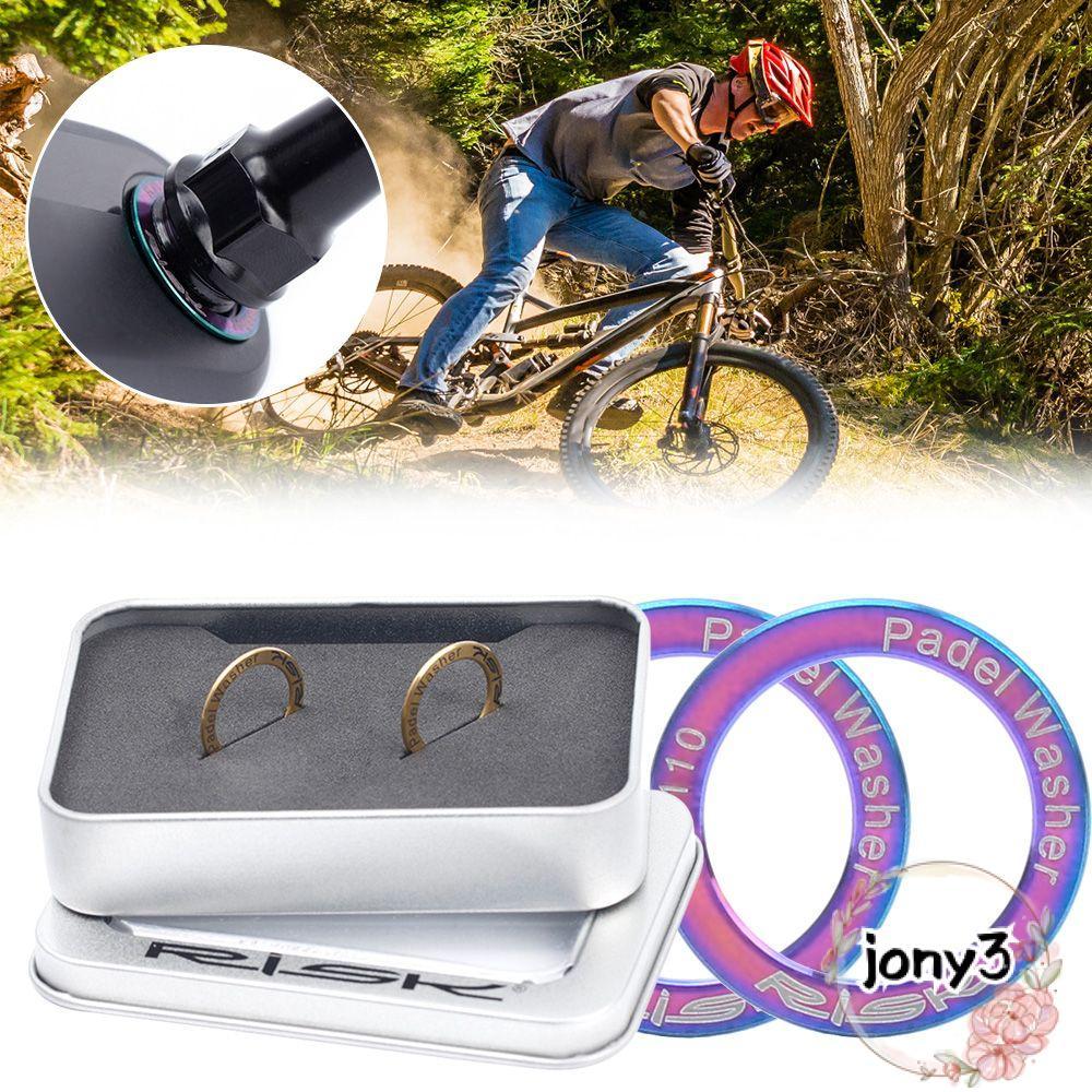 JONY 2 ชิ้น Pedal Spacer 3 สีไทเทเนียมอัลลอยด์ขยายชิ้นส่วนจักรยานเสือหมอบ