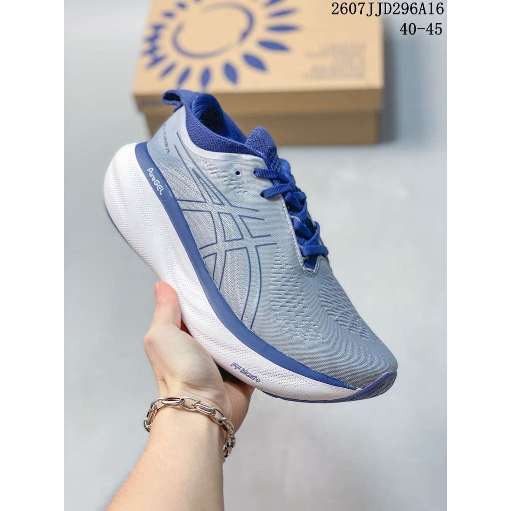 Asics GEL-Nimbus 25 Marathon รองเท้าวิ่งผู้หญิงกันกระแทก Breathable Long Running Training รองเท้า Pr