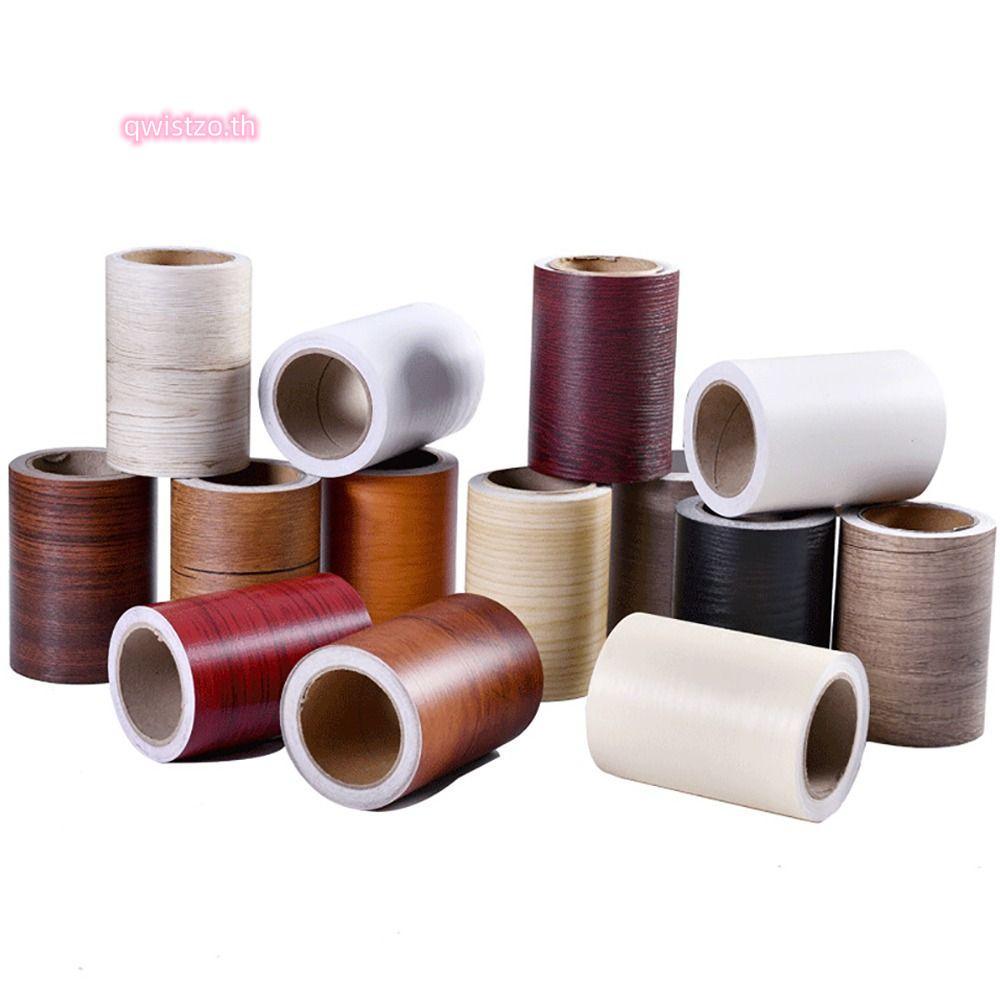 QWISTZO 10M/ม้วนรอบเอววอลล์เปเปอร์,Windowsillกันน้ําสติ๊กเกอร์ขอบผนัง,ลายไม้ PVC Self-กาวเส้นรอบ