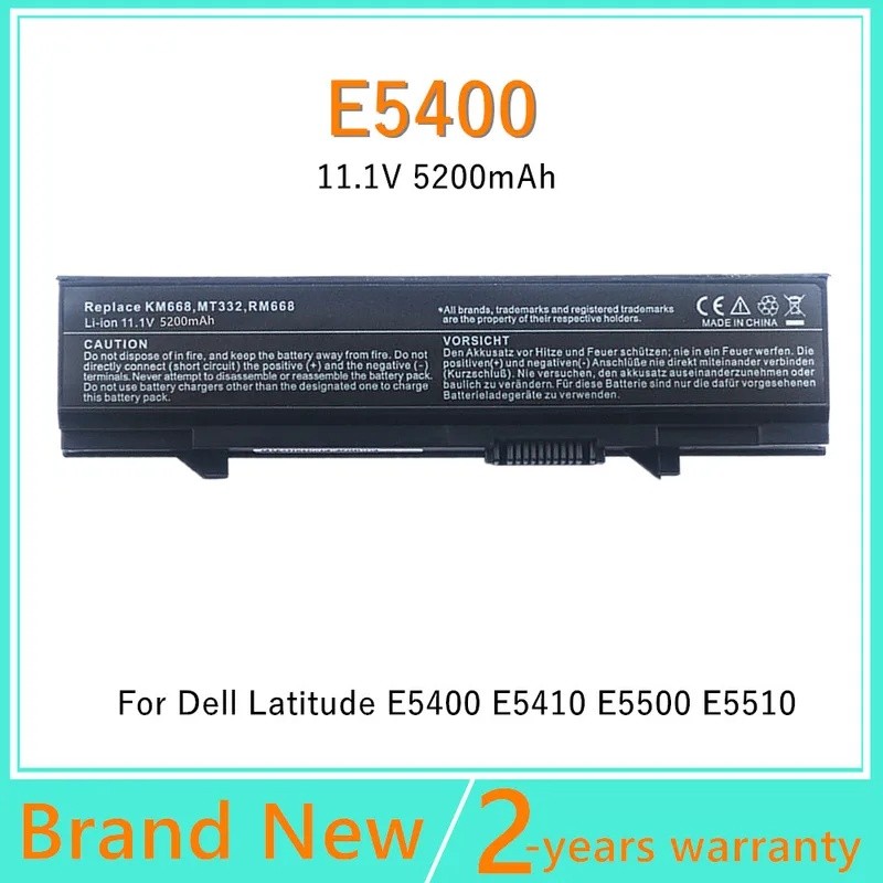 6 เซลล์แบตเตอรี่แล็ปท็อปใหม่สําหรับ Dell Latitude E5400 E5500 E5410 E5510 U116D KM668 KM742 KM752 KM