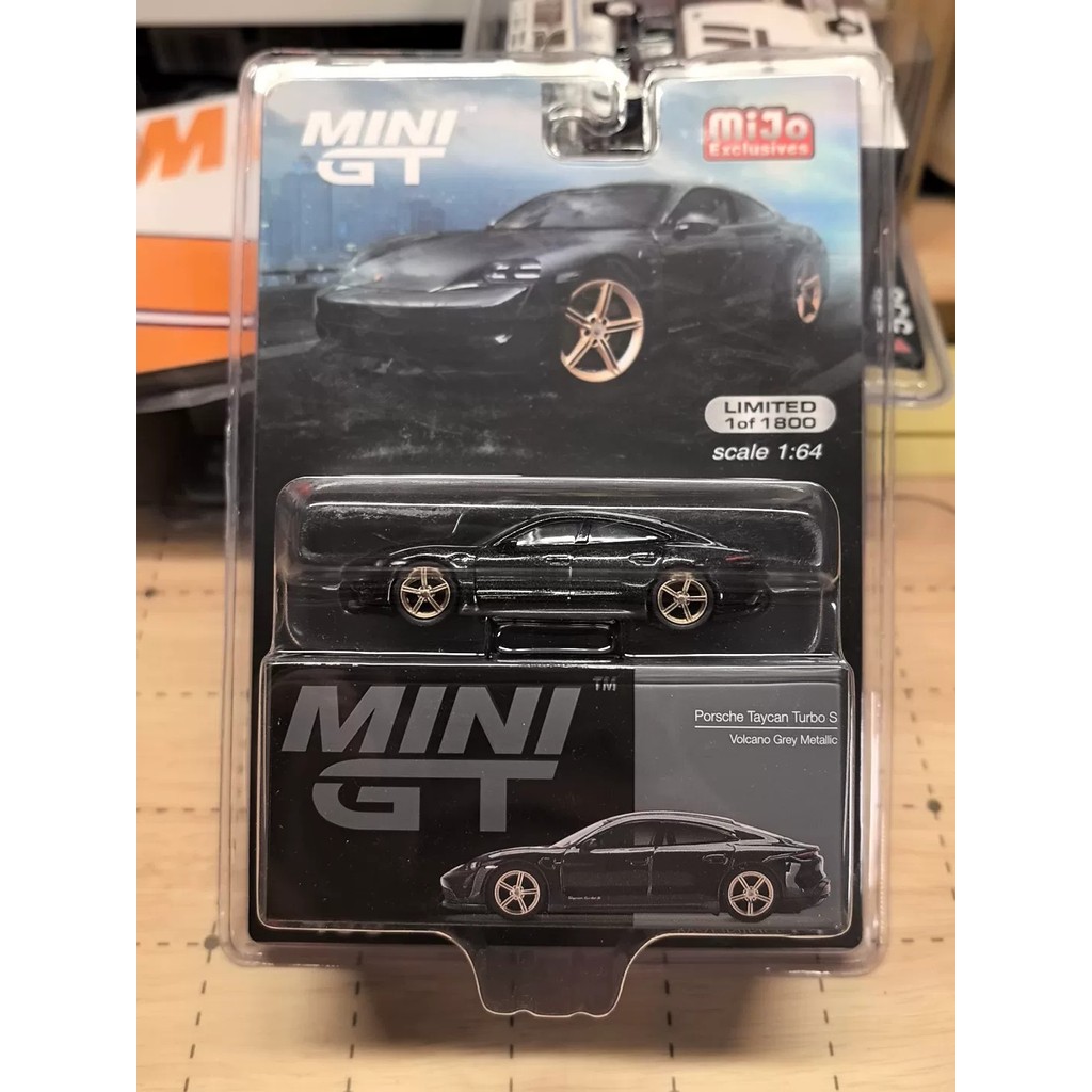 [เด็กกําพร้าพร้อมสต็อก] MINIGT 433 Porsche Taycan Turbo SVolcano Grey Metallic MiJo Limited No. 433แ