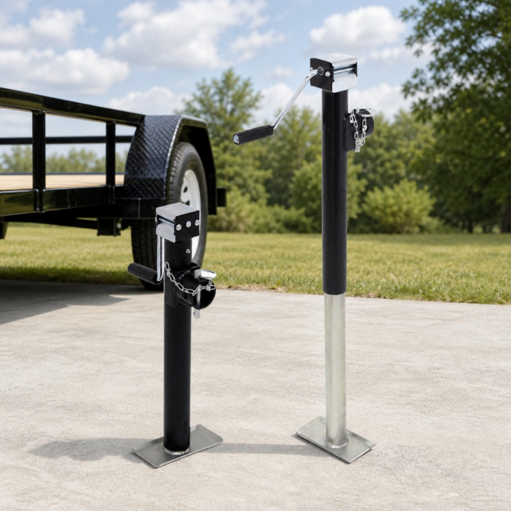 Side-Wind Trailer Jack Manual Side Wind Trailer Jack ทรงกระบอกปรับได้สําหรับเจ้าของ, Campsite