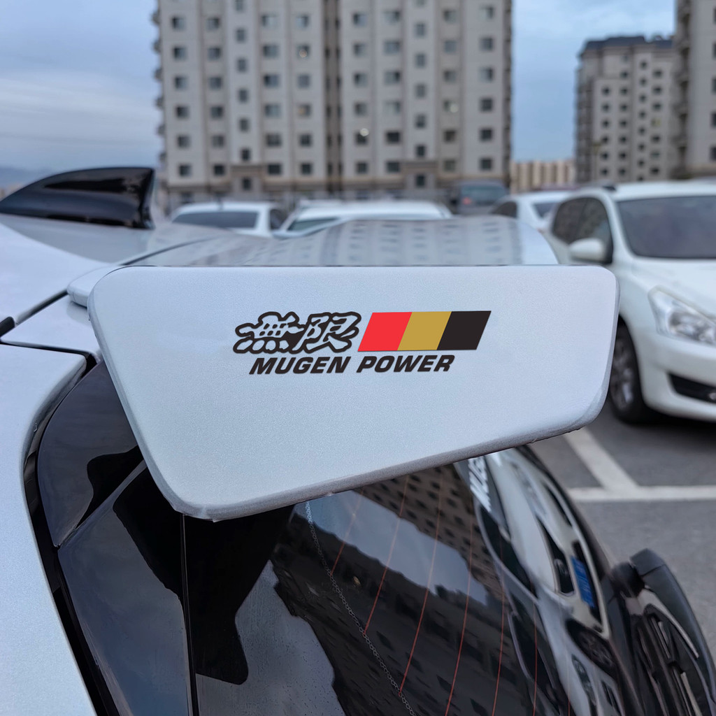 เหมาะสําหรับฮอนด้าดัดแปลงปีกด้านหลังสติกเกอร์ตกแต่งไม่จํากัด MUGEN POWER GK5 ตกแต่งรถสติ๊กเกอร์ติดรถ