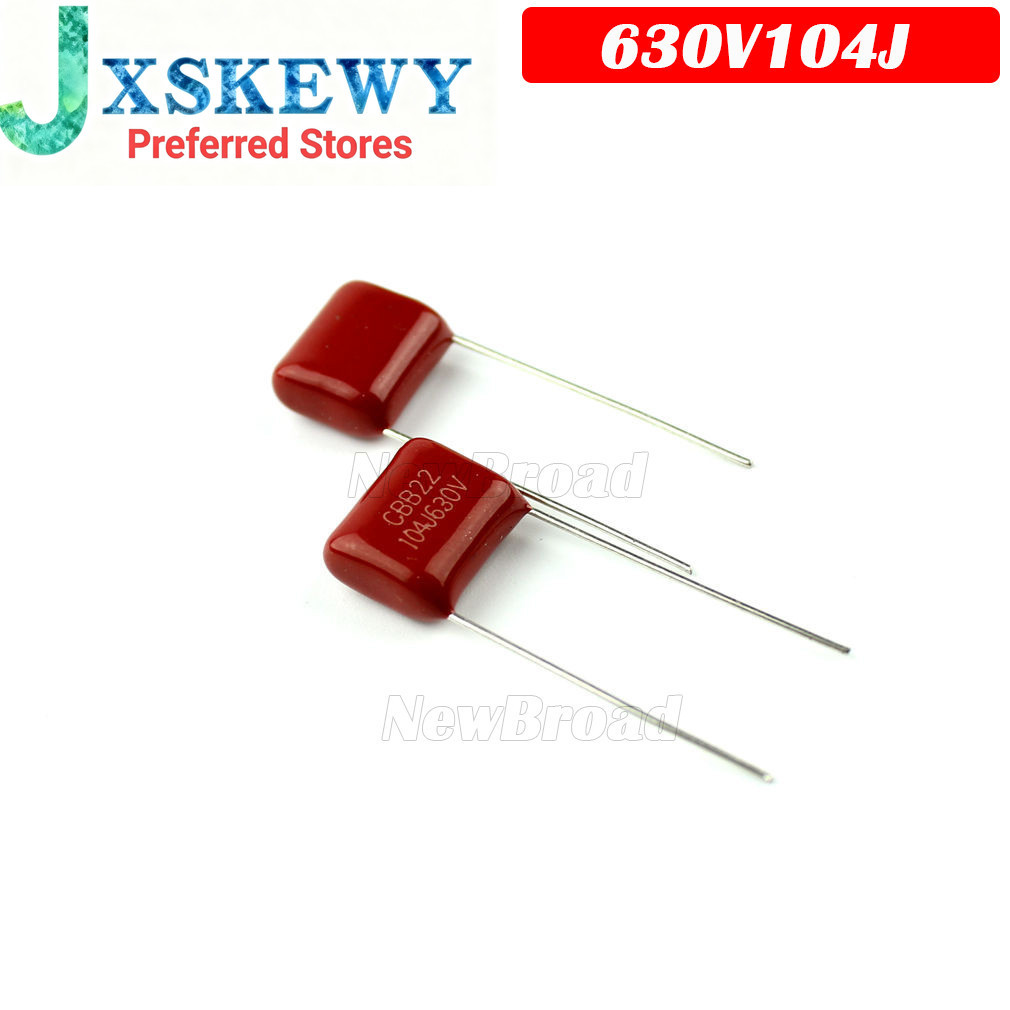 10PCS 630V104J Pitch 10 มม.0.1UF 100nf 630V 104 CBB ตัวเก็บประจุฟิล์มโพรพิลีน 104J630V 104J