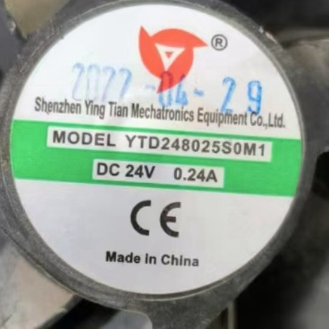 YTD248025S/B/0M1 24V 0.3A/0.23A DC เส้นผ่านศูนย์กลางไอเสียระบายอากาศอินเวอร์เตอร์ไฟฟ้าเครื่องเชื่อมพ
