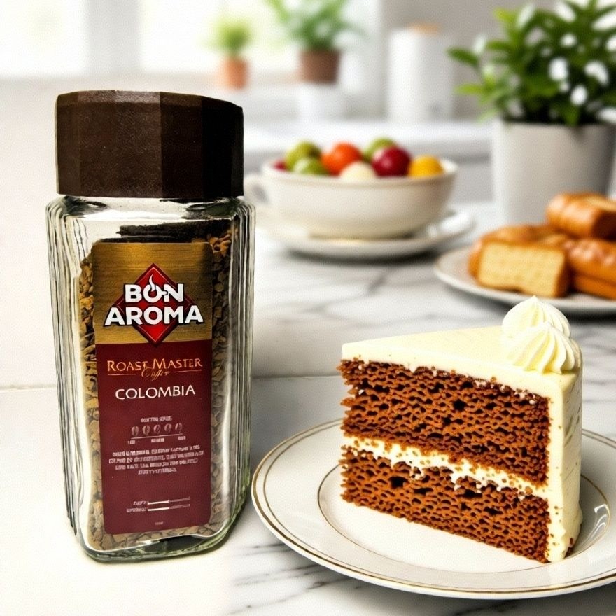 เวียดนามต้นฉบับนําเข้า Bon Aroma Bon Aroma กาแฟสําเร็จรูปฟรีซดราย 60g รสโคลอมเบีย#越南原装进口珀龙美Bon Aroma