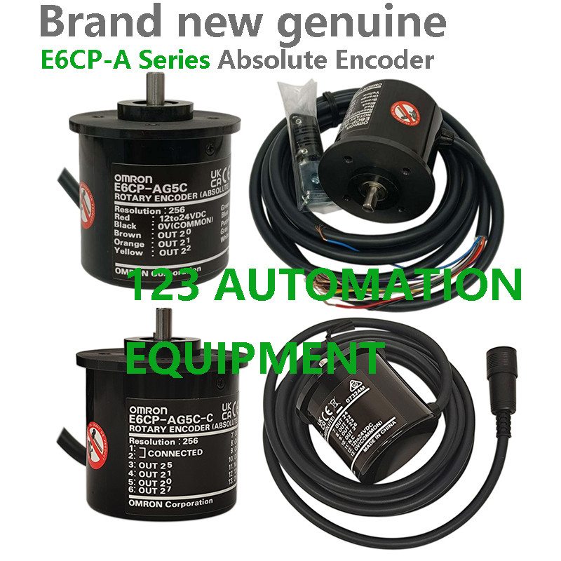 ใหม่ของแท้ Omron E6CP-AG5C E6CP-AG5C-C วัตถุประสงค์ทั่วไป Absolute Rotary Encoder 256 P/R 2M
