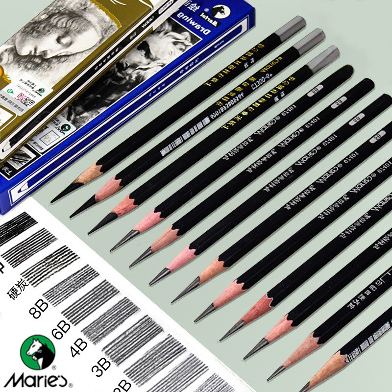 Marley Sketch Drawing Pencil 7401 Sketch Sketch Sketch Pencil Stationery HB2B4B8B Pencil Art Supplie