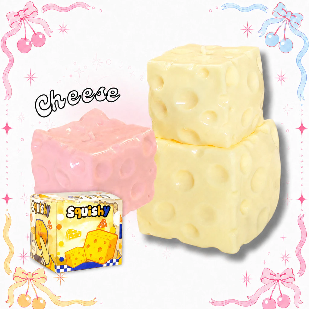 🧀ส่งจากไทย🧀 ชีสฟิดเจ็ต Cheese Squishy Fidget เนื้อนุ่มหนึบ ปั้นทรงได้ บีบเล่นเพลิน ของเล่นคลายเครียด มีไซส์ M/L