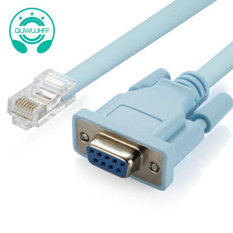 (quwujhff) สายคอนโซล USB RJ45 Cat5 Ethernet To Rs232 DB9 COM พอร์ต Serial เราเตอร์หญิงสายเคเบิลอะแดป