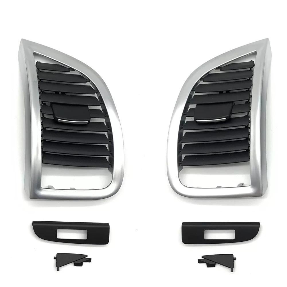 ด้านหน้าแดชบอร์ดซ้ายขวา Air Conditioner AC Vent Outlet Grille แผงสําหรับ Audi Q7 2006-2015 4L0 820 9