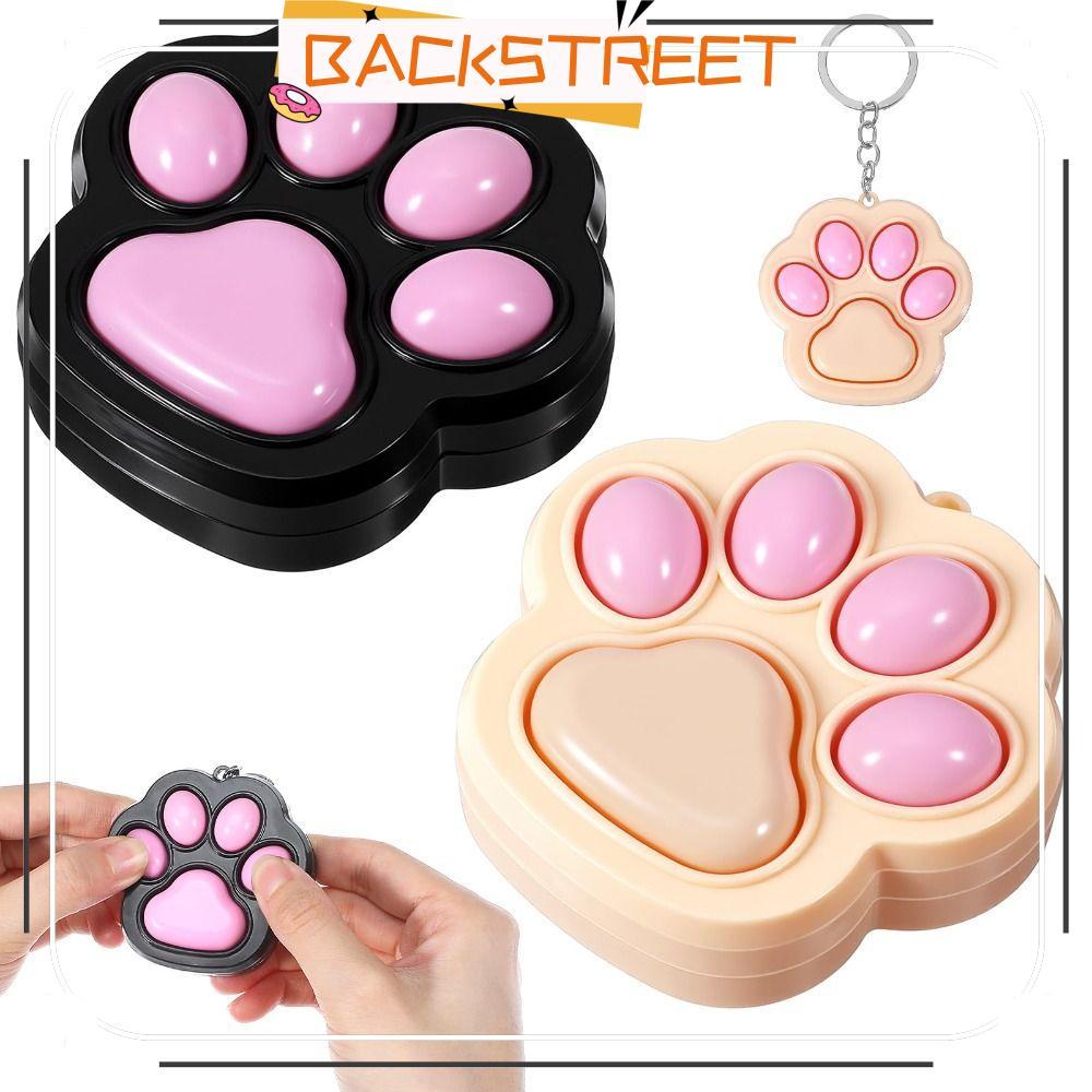 BACKSTREET Cat Fidget Toys, Mini Clicker Fidget พวงกุญแจ, การ์ตูนน่ารัก Kawaii Decompression Toys Id