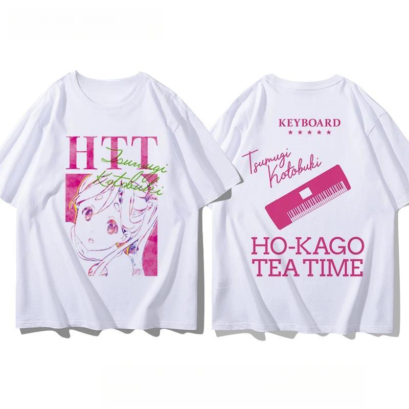 K-ON Hirasawa Yui Anime Cosplay แขนสั้นกลมคอ Y2k เสื้อยืดผู้ชาย เสื้อผ้าใหม่ในด้านบน & Tees เสื้อยืด