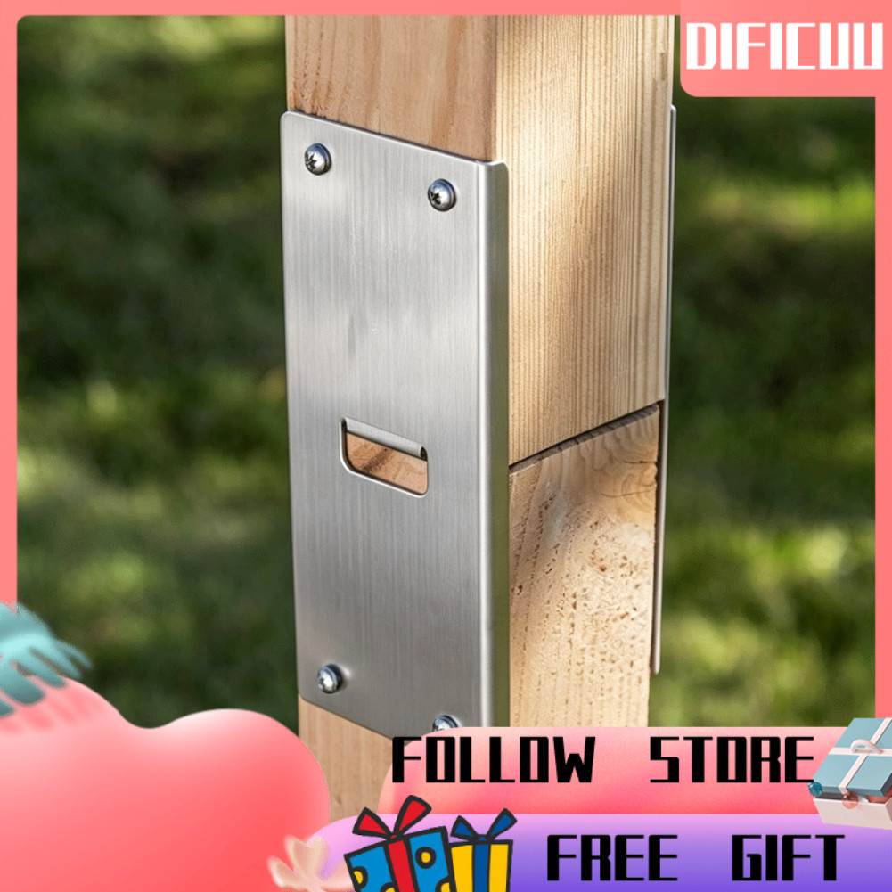 Dificuu-th Dificuu-th 2 แพ็คสแตนเลส Mail Post Extender วงเล็บสำหรับ 4x4 ไม้โพสต์การออกแบบบางความเข้า