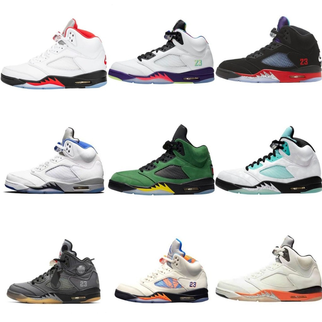รองเท้า AJ5 Oreo Angry Bulls Joe 5 ผู้ชายผู้หญิงกีฬารองเท้าบาสเก็ตบอล Express สินค้าคุณภาพสูง 9B33 B