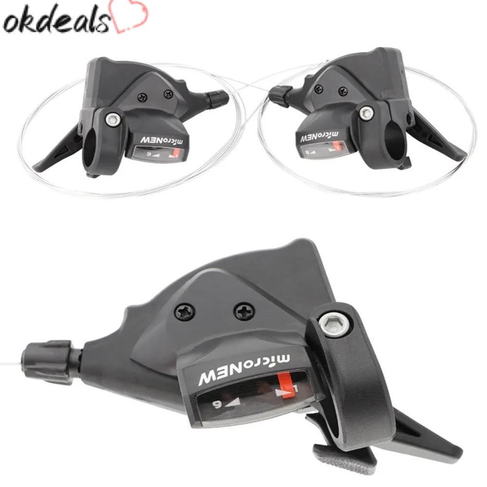 OKDEALS จักรยาน Shifter, 7/8/9/10/11Speed Universal Mountain Bike Shifter, ทนทานซ้ายขวา Thumb Gear S