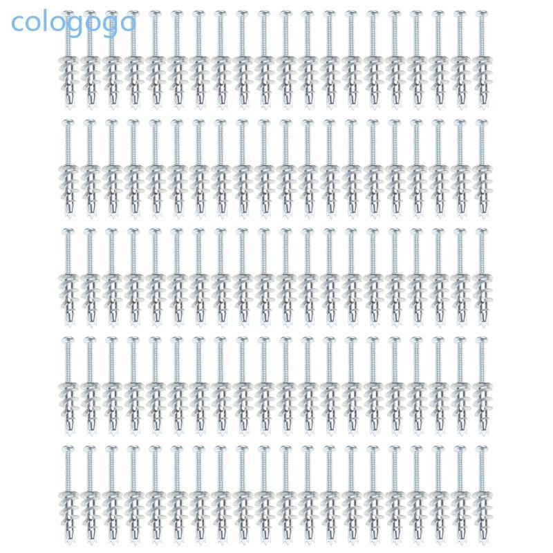 COLO 100 ชิ้น Drywall สกรู Anchor ชุด Uprgades สําหรับแขวนผนังที่มั่นคงติดตั้ง