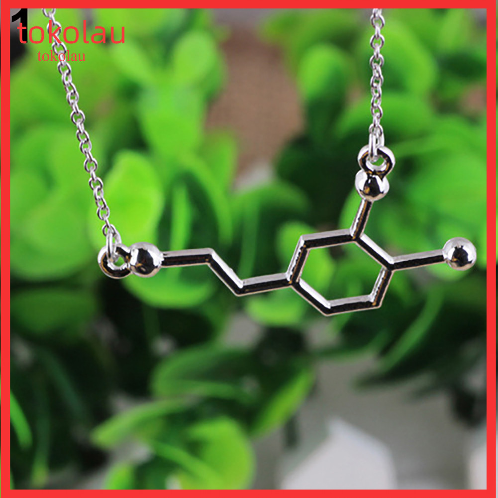 DNA Serotonin Dopamine Acetylcholine Biochemistry สร้อยคอจี้โมเลกุล