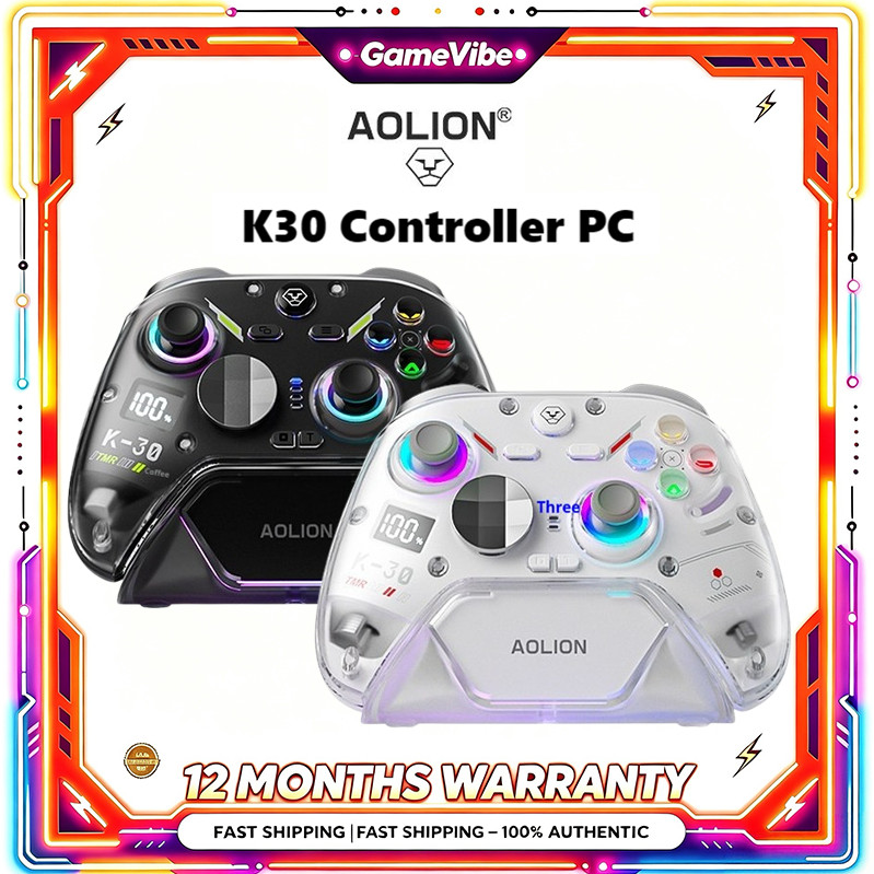 ตัวควบคุมเกม aolion K30 สําหรับพีซีและไอน้ํา เข้ากันได้กับคอนโทรลเลอร์ Nintendo Switch โทรศัพท์ Bluetooth NS2 ไร้สาย iPad Android คล้าย Xbox