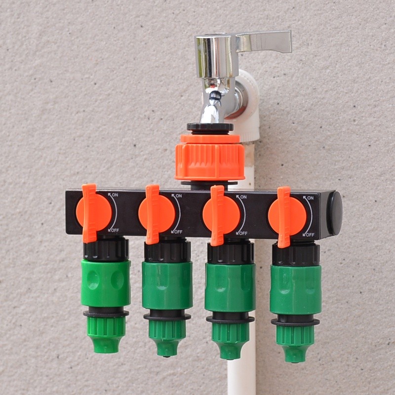 4-Way Water Splitter 4-Way Mist Split Valve 4-Port Water Separator สําหรับปศุสัตว์น้ําดื่มอัตโนมัติส