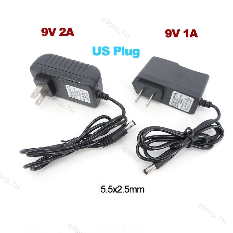AC ถึง DC 9 โวลต์ 9V 1A 2A 1000ma 2000ma แหล่งจ่ายไฟอะแดปเตอร์หม้อแปลงไฟฟ้า 1000ma 5.5*2.5 มม.TH9B