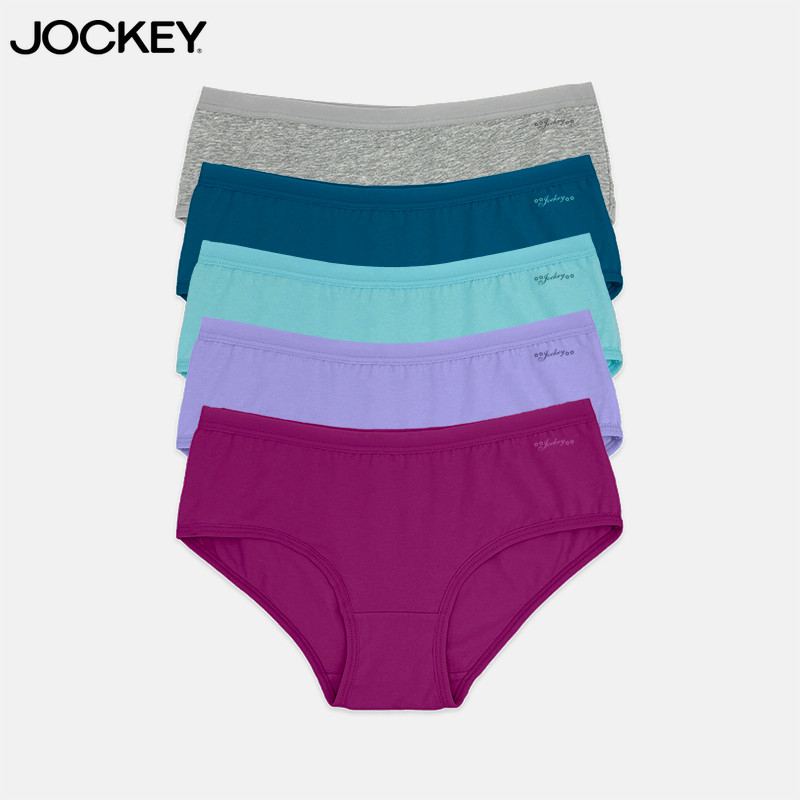 Jockey 5 ชิ้นผู้หญิง Hipster กางเกงผ้าฝ้ายชุดชั้นใน JLU308768เช่น1