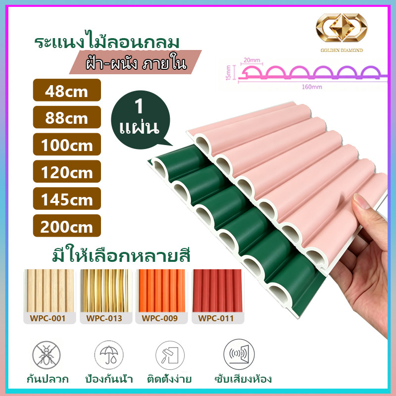 【สินค้ายอดนิยม】160×15mm แผ่นผนัง WPC ลอนกลม ระแนงไม้เทียม รุ่นงานโครงการ กันน้ำ ทนทาน สไตล์โมเดิร์น สำหรับโรงแรม ร้านค้า