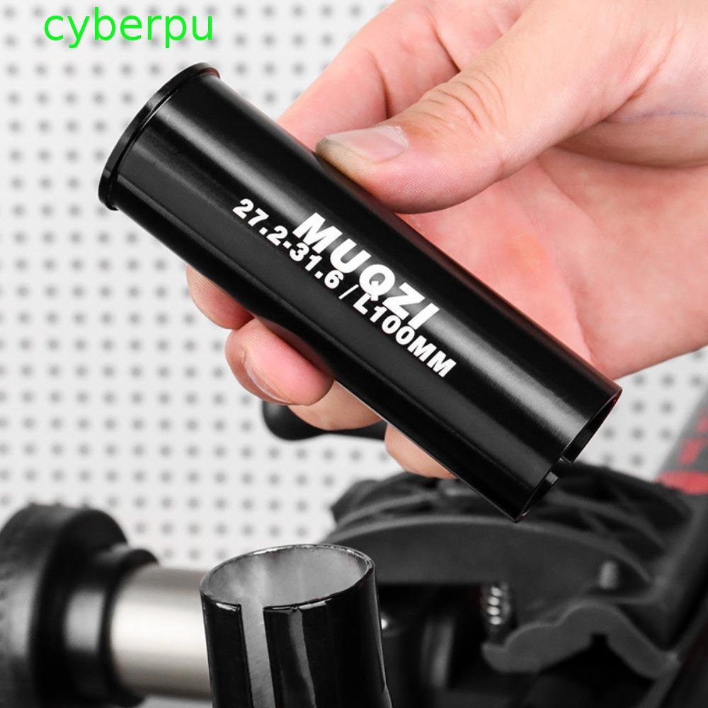 CYBERPULLSE ปลอกหลักอานจักรยาน, ท่อแปลง 27.2/30.4 ปลอกลดหลักอาน, อะแดปเตอร์สีดําที่ทนทานที่ทนทานขยาย