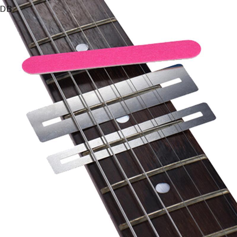 [DB] Guitar fret Repairing Tool Set Stainless Steel Protector shims & Sanding Polish TH