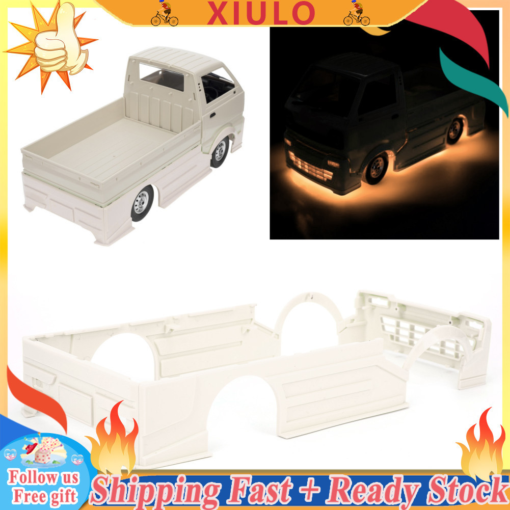 Xiulo RiToEasysports RC Wide Body Kit ขนาดใหญ่ล้อมรอบพร้อมไฟ LED สำหรับ WPL D12 รถบรรทุกพลาสติก ABS 