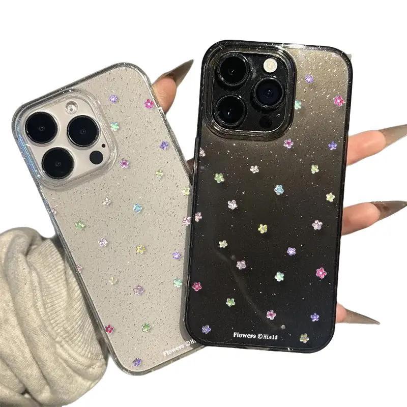 「Well」ดอกไม้เล็กๆ สีสันสดใส เคสไอโฟน เคสใสกากเพชร สำหรับIPHONE 17 AIR 16 11 12 13 14 15 17 PRO MAX X/XS/XR XSMax 7/8Plus