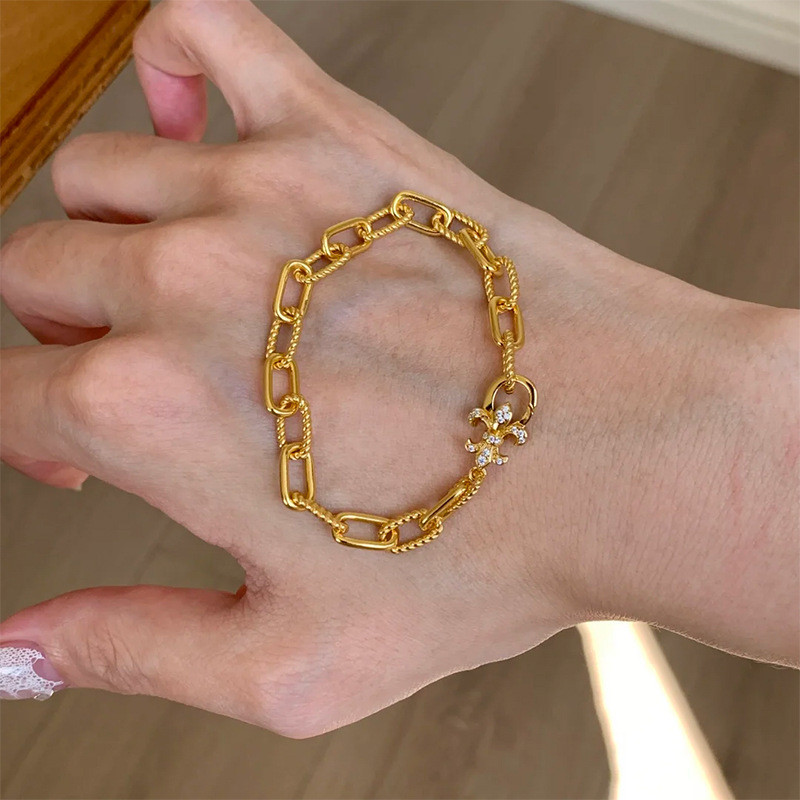 [Miaom] Yingtail Garland Interlocking Bracelet Simple All-Match Light Luxury Unique Unique Unique อุ